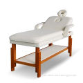 Wooden Stationary Massage Table in Square Corners, Made of Beech Wood and PVC Leather